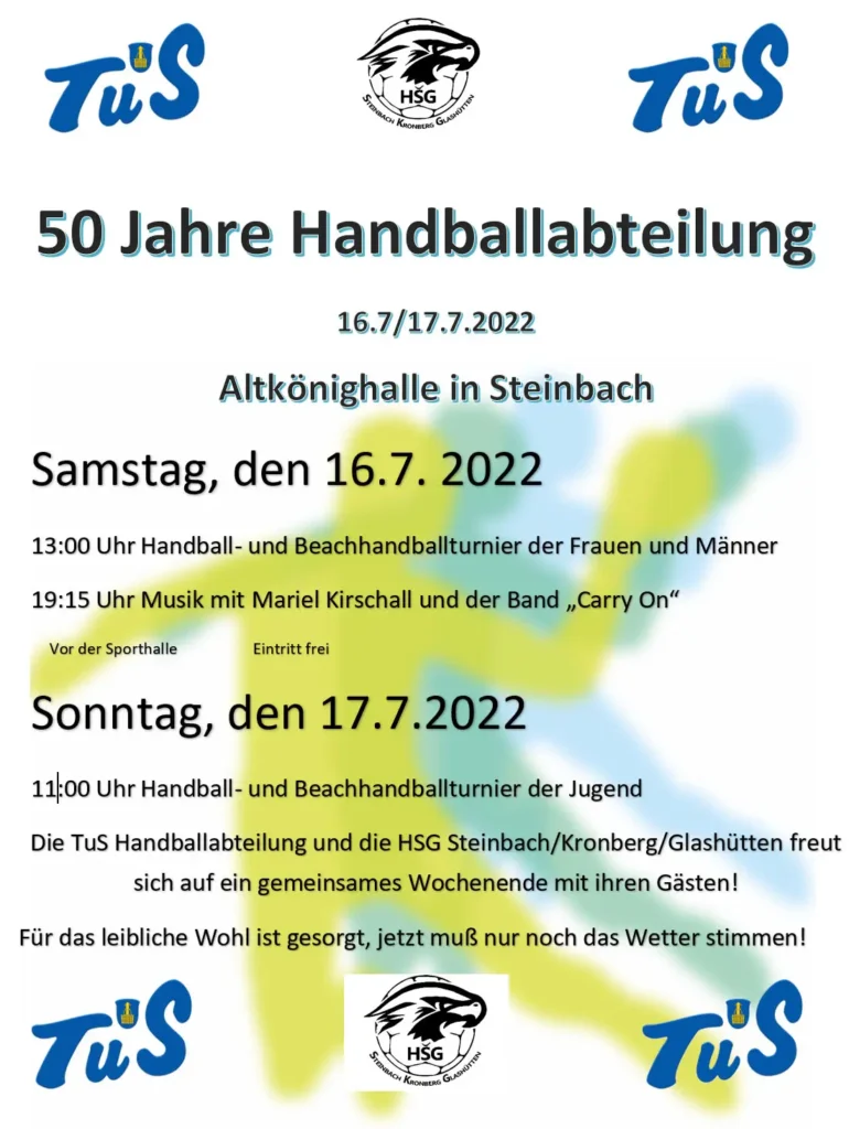 40 Jahre Handball bei HSG Steinbach-Kronberg-Glashuetten