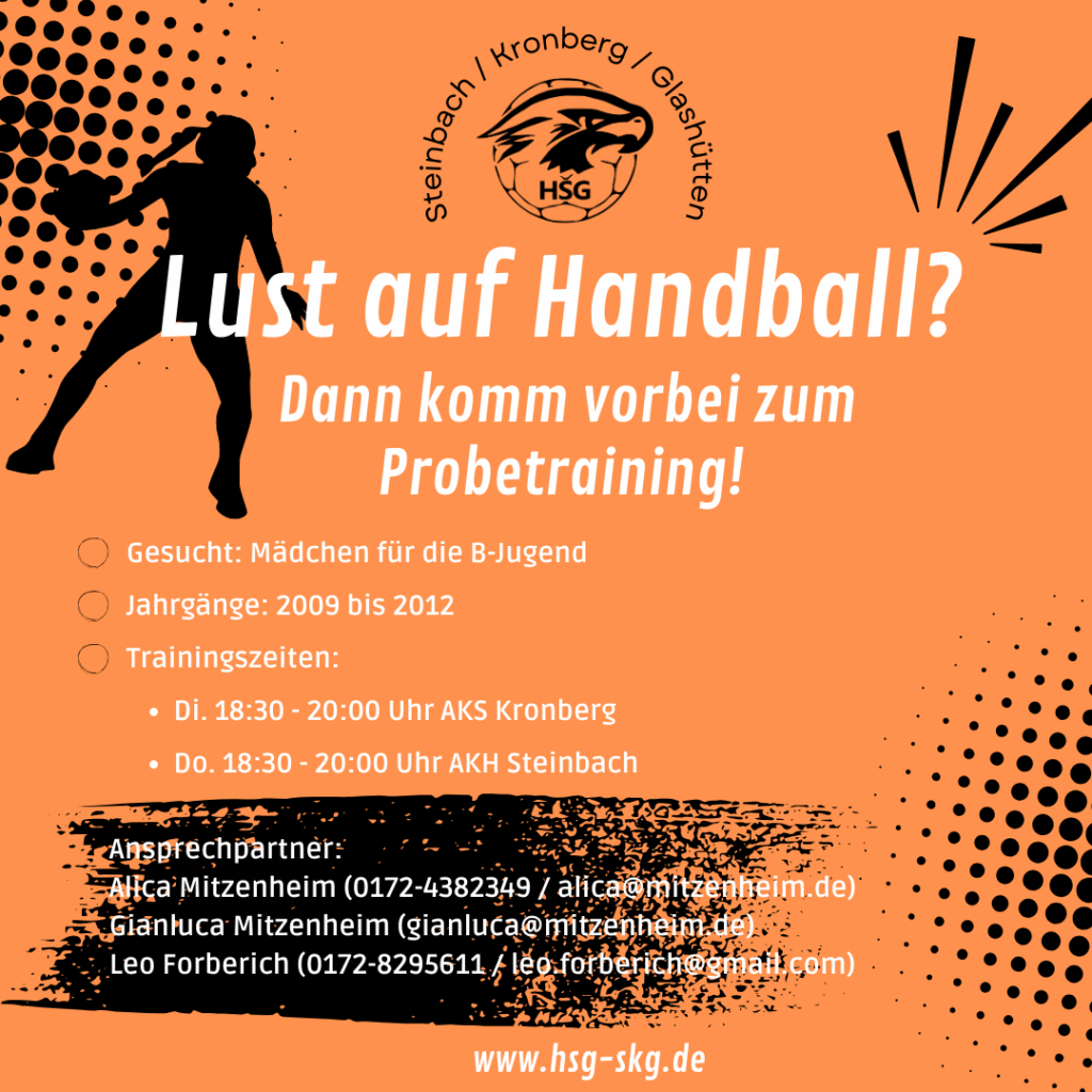 Weibliche B-Jugend sucht Mitspielerinnen 2025