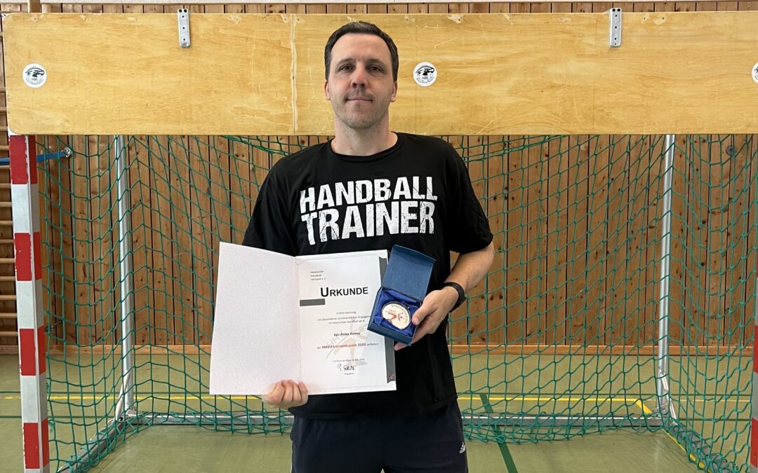 HHV ehrt Jan Peter Ferner für außergewöhnliches ehrenamtliches Engagement